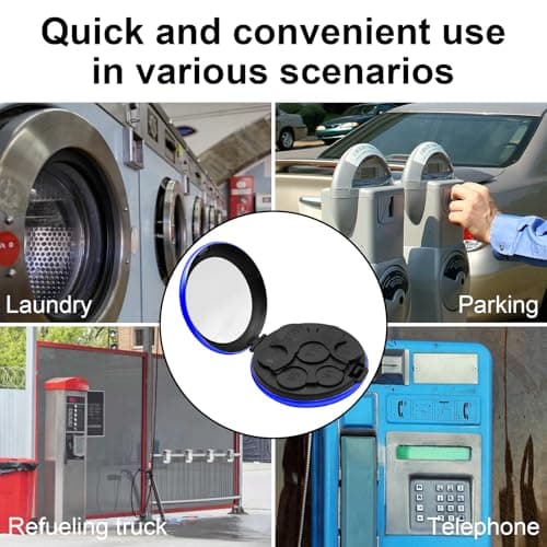 Portable 7-Slot Yen Coin Holder with Mirror, Compact Change Organizer for Car Travel Daily Use, Blue Currency Sorter Wallet Accessory for Japanese Money — view 6