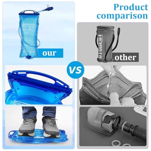 QUIIEOSKIA 2L Water Bladder 2L Leak-Proof Hydration Bladders, BPA Free — view 5