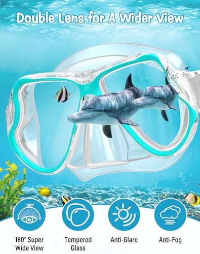 Karvipark Dry Snorkel Set, Anti-Fog Panoramic Snorkel Mask for Adults — view 2