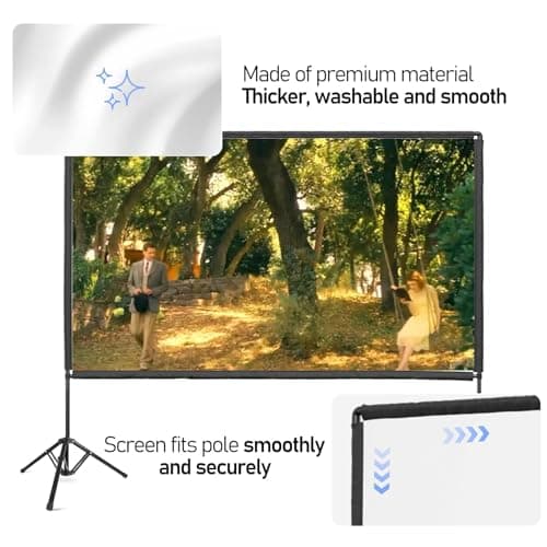 EMART Projector Screen and Stand, 100 inch Portable Projection Screen — view 4