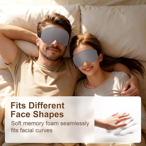 Gritin 100% Blackout Sleep Eye Masks for Women&Men, Side Sleepers Friendly — view 5