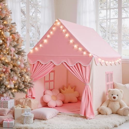 Wilwolfer Kids Play Tents for Toddlers Kids Tents Indoor Playhouse - Princess Tent for Girls Toy House Gift (Pink Play Tent) — view 2