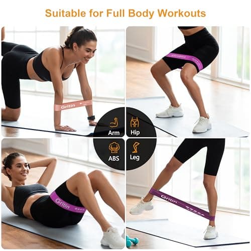 Gritin Resistance Bands, Set of 5 Skin-Friendly Resistance Exercise Band — view 6