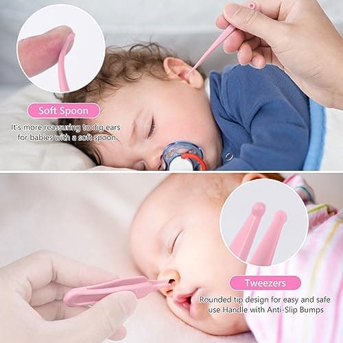 Vicloon Baby Nail Kit, 5-in-1 Baby Nail Care Set, Baby Nail Care Tool, Baby Manicure Set Includes Nail Clippers, Scissor, Earpick, Nail File and Tweezer for Newborn Infant Toddler — view 5
