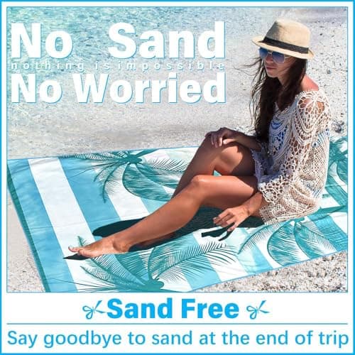 JAODFK 2 Pcs Microfibre Beach Towel 71"X32" Quick Dry Lightweight Sand Free Extra Large Thin Towels Travel Essentials For Adults Womens Swim Bath Accessories Mats Holiday Must Haves Coconut Tree — view 5