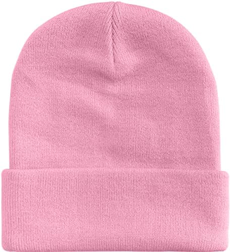 ATNKE LED Lighted Beanie Cap,USB Rechargeable 4 LED Red and Blue Glow Flashing Running Headlamp Hat Winter Warm Gifts for Men and Women/Pink — view 4