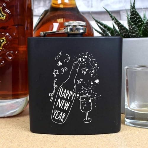 Azeeda 'Happy New Year' Pocket Hip Flask - 6oz (HP00035445) — view 2