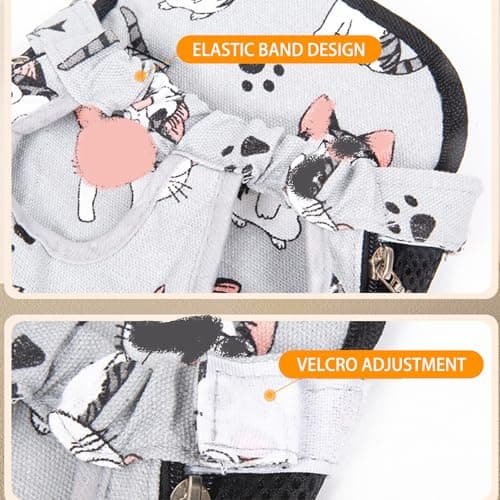 FOSDICK Soft Fabric Cat Carrier Bag, Cartoon Portable Cat Bag, Front Pet Carriers for Cats, Kitten Carrier With Holding Attachment, Legs Out Pet Carrier Travel Backpack for Cats, Small Dogs, Puppies — view 2