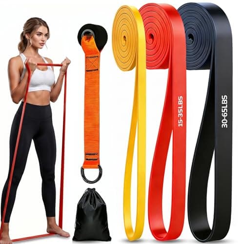 Resistance Bands Set with Handle or Door Anchor,TPE Pull-Up Exercise Band