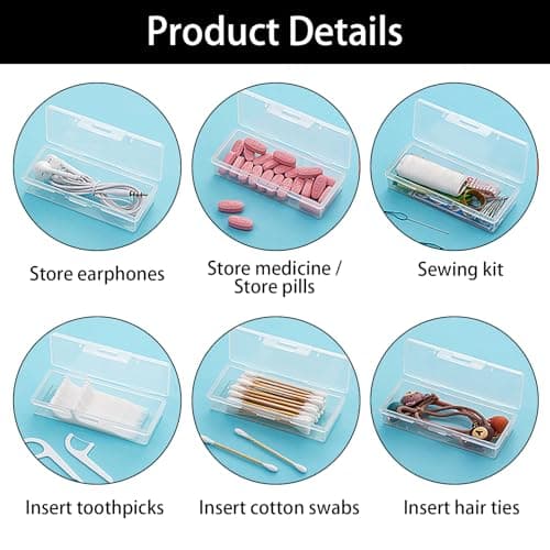 2 Pack Cotton Bud Holder,Portable Plastic Cotton Buds Dispenser Travel Case — view 3