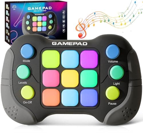 Kids Handheld Games, Upgraded Flashing Quick Press Games Pro for Kids, Speed Push Light Up Fidget Game, Educational Handheld Console Gamepad Toy for Boys, Girls Gifts