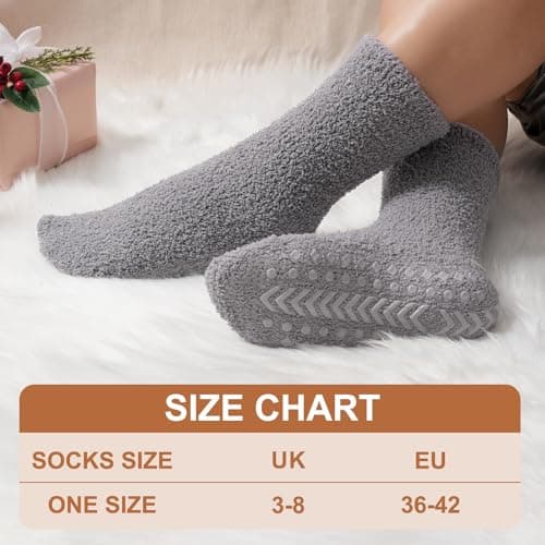 Caldodo Women's Fluffy Slipper Socks, Winter Warm Bed Socks for Ladies — view 6