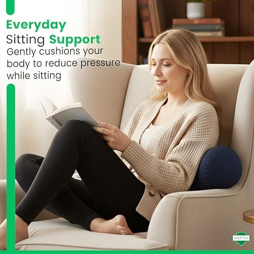 ADEPTNA Extra Soft Microbead Travel Neck Support Pillow Back Head Cushion Micro Bead Stress Relief Beanie Pillow — view 5