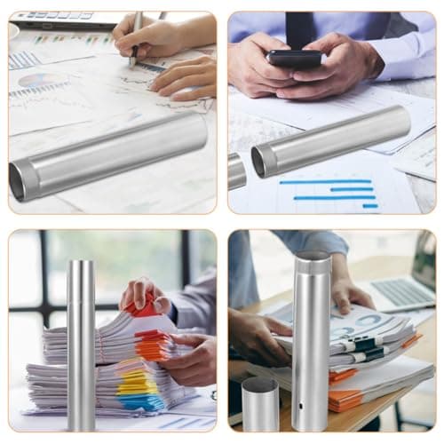DIYEAH Vintage Certificate Tube Stainless Steel Document Holder for Travel — view 3