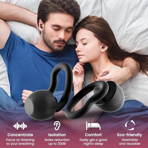 Ear Plugs for Sleep, Reusable Noise Cancelling Ear Plugs for Side Sleepers — view 3