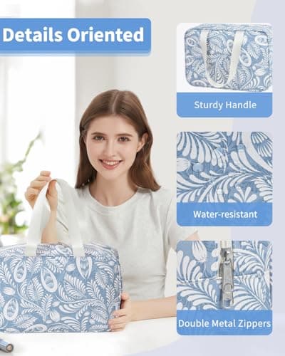 Narwey Large Toiletry Bags for Women,Travel Wash Bag Women for Toiletries — view 5