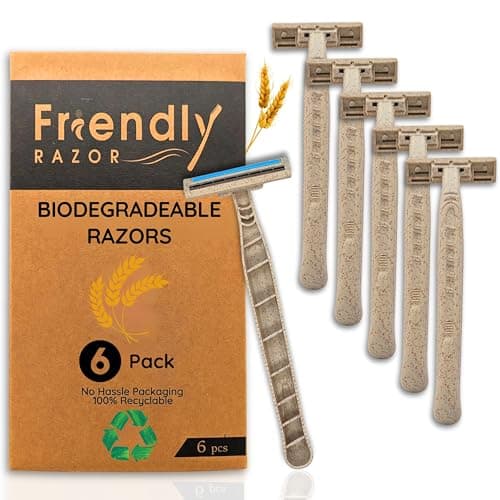 Disposable Razors for Men & Women - With Shaving Strip - Wheatstraw Shaver