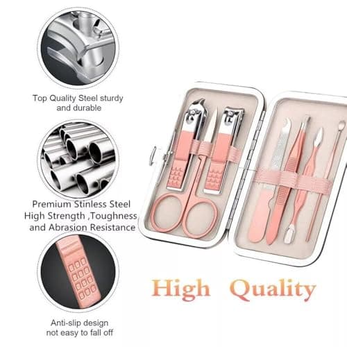 Manicure Set 7 Piece Nail Clipper Travel Manicure Pedicure Kit — view 5