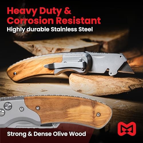 Mubero Folding Utility Knife with SK5 Stainless Steel Blade — view 6