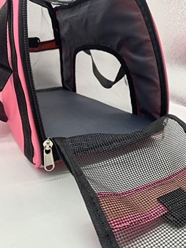 TIYOLAT Pet Carrier Bag, Airline Approved Duffle Bags, Pet Travel Portable Bag Home for Little Dogs, Cats and Puppies, Small Animals (S, Pink) — view 6
