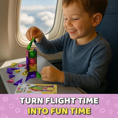 Science Kidz 40-Piece Mini Magnetic Tiles Travel Set With Storage Tin — view 6