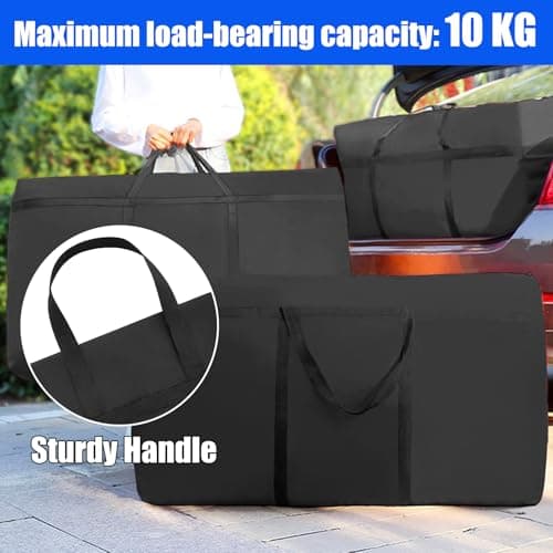 KXF 2 Packs 180L Extra Large Storage Bag Waterproof Heavy Duty Moving Bag Sturdy Space Saver Saving Organiser Underbed Storage Organizer Large Clothes Box Packing Boxes for Duvet Blankets Bedding — view 5