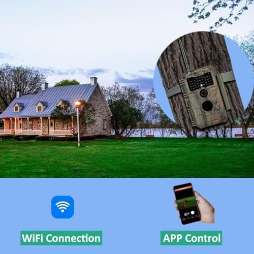 GardePro E6P Wildlife Camera WiFi Bluetooth, 48MP 1296p Trail Camera with 8000mAh Rechargeable Battery Pack, No-Glow Night Vision Motion Activated Garden Camera — view 6