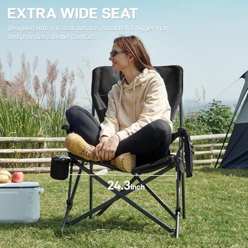 EVER ADVANCED Oversized Camping Chair for Adults with Lumbar Support, — view 5