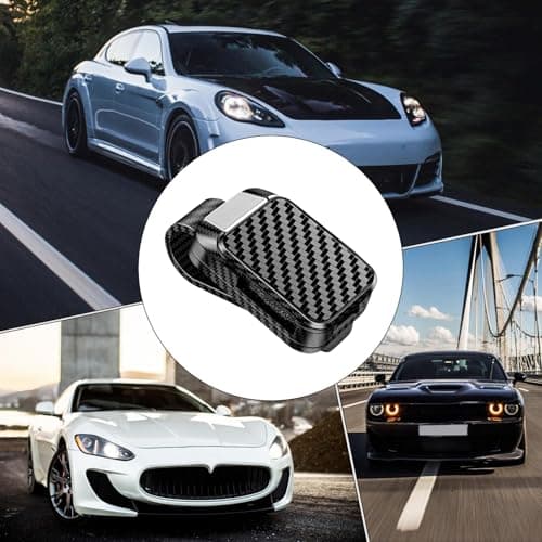 Key Cards Visor Accessories - Car Visor Sunglasses Holder Clip | Carbon Fiber Multi Functional Organizer | Car Accessory for Driving, Travel, Road Trips Glasses — view 6