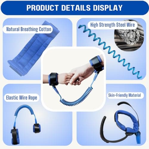 OrionMart Anti Lost Wrist Link Belt for Toddlers Wrist Reins — view 4