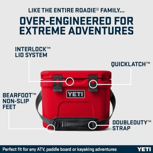 YETI Roadie 15 Small Cool Box, Rescue Red — view 3