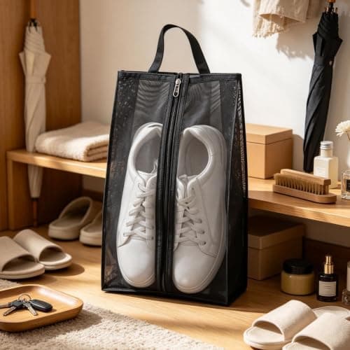 Travel Shoe Covers Dust and Moisture Proof Transparent, large, see — view 3