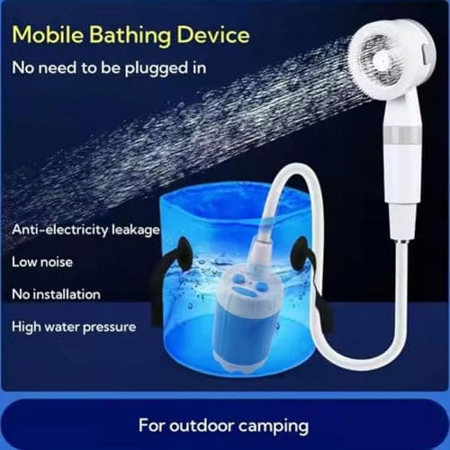 Portable Camping Shower Outdoor Camp Shower Pump,2026 Upgrade Rechargeable Electric Water Pump,Outdoor Showers Head Kit With Multiple Spray Modes,for Camping,RV,Travel Car Washing Pet Cleaning — view 4