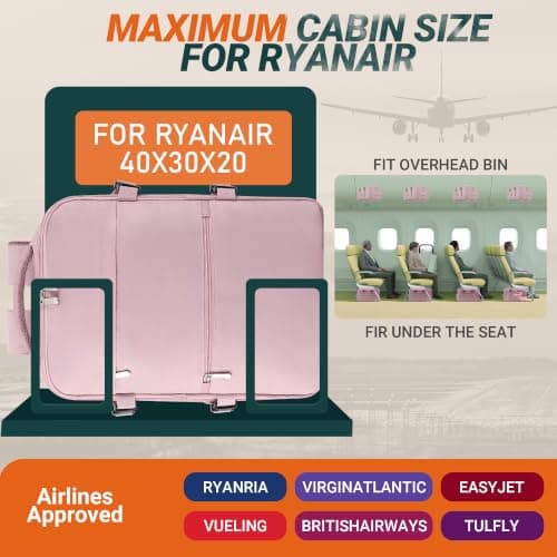 xlodea for Ryanair Cabin Bags 40x30x20 Cabin Bag Travel Backpack — view 2