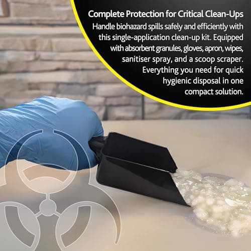 Reliance Medical Biohazard Body Spills Kit 1 Application - Prevention and Clean Up for Infectious Materials Contained in Blood, Vomit, Urine, Mucus, Faeces and Semen - Single-Use — view 4