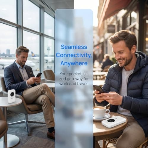 4G/5G Portable WiFi Router, Unlocked WiFi 6 Travel Hotspot, SIM-free MiFi — view 5