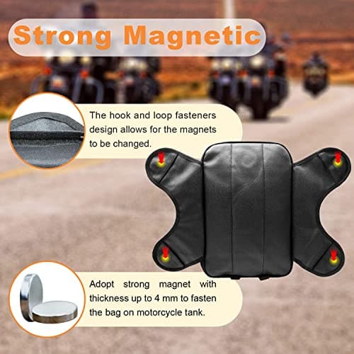 Dracarys Motorcycle Tank Bag - Oxford Saddle Black Motorbike Bag - Strong Magnetic Bag for Honda Yamaha Suzuki Kawasaki Harley — view 4