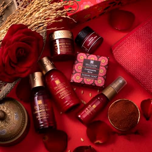 Spa Ceylon CARDAMOM ROSE HOME SPA SET | Home Spa Kit | Pampering | Ayurvedic | All Natural — view 3