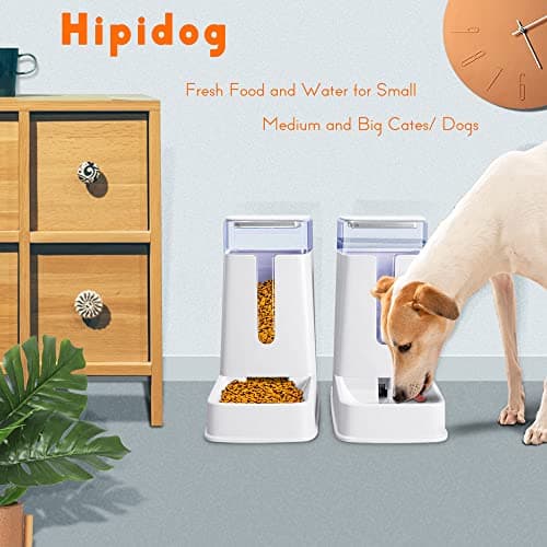 Automatic Pet Feeder Small&Medium Pets Automatic Food Feeder and Waterer Set 3.8L, Travel Supply Feeder and Water Dispenser for Dogs Cats Pets Animals — view 2