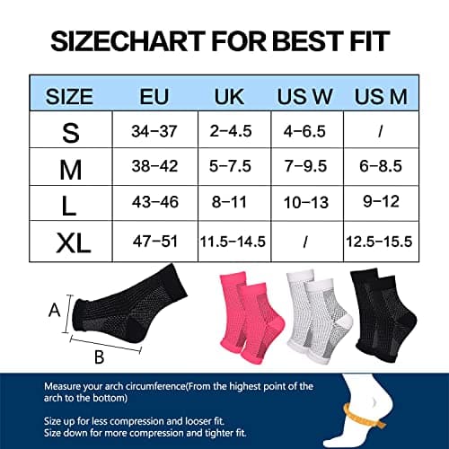 Home Holic 4 Pairs Ankle Support Neuropathy Compression Socks for Women Men Medical Plantar Fasciitis Socks Ankle Strap Brace Achilles Tendonitis Foot Support — view 3
