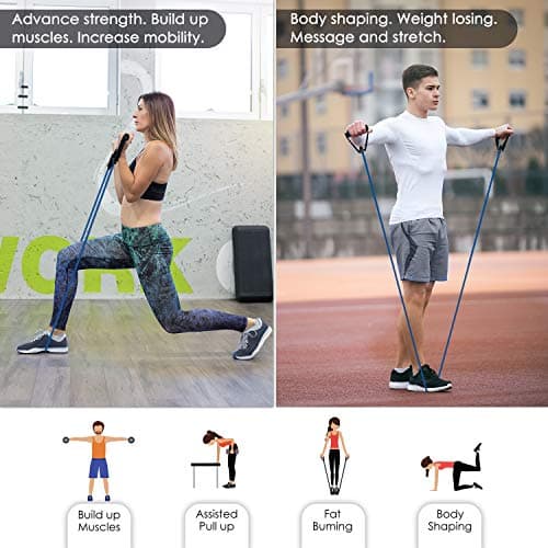 Cikyner Resistance Tube with Handles, Single Exercise Band with Carring Bag — view 4