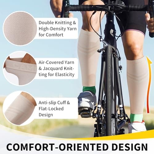 CAMBIVO Calf Compression Sleeves for Men and Women, 1 Pair — view 3