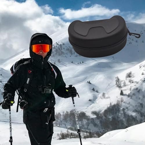 Golden Apple EVA Snow Goggles Case Ski Snowboard Goggles Winter Sports Glasses Case Zipper Hard Shell Box With Clip (1) — view 5