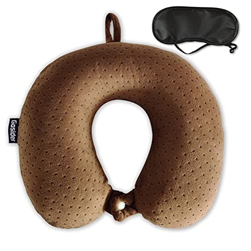 Gosider Memory Foam Travel Pillow Comfortable Travel Neck Pillow U Shape Support Neck and Head to Relieve Fatigue Portable Neck Pillow Suitable for Planes, Trains, Self-Driving Cars