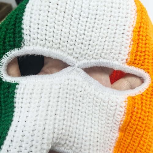 Gadgetking Ireland Balaclava Tricolour Green White Orange Flag Irish FACE MASK Celtic 3 Hole SKI MASK Tactical SWAT FACE Warmer Paintball Stealth SAS Men's Gift — view 5