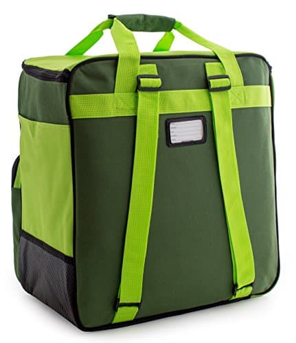 BRUBAKER Boot Bag 'Superfunction 2.0' Backpack holds complete Ski or Snowboard Equipment incl. Helmet! - Limited - Olive Green/Lime — view 2