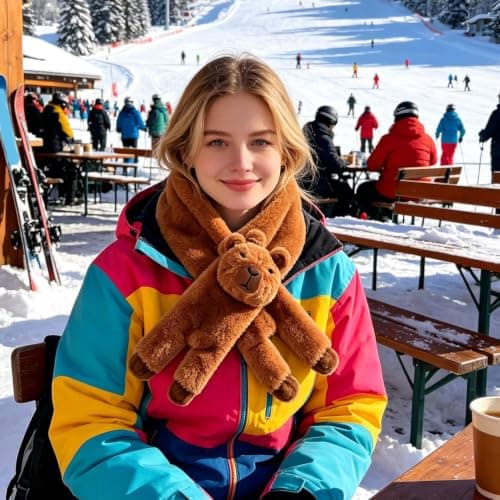 Womens Scarf - Cute Capybara Plush Winter Neck Warmer — view 3