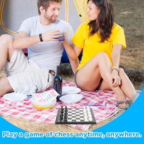 Magnetic Travel Chess Set, Folding Chess Board for Adults(17.5x17.5cm) — view 5