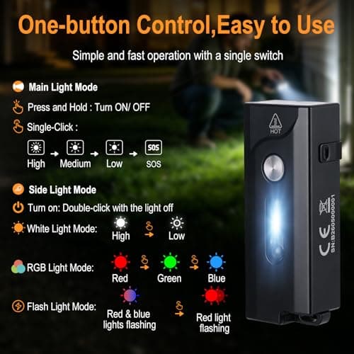 BORUIT A1 Mini Torch Rechargeable 580LM Magnet Work Light — view 3