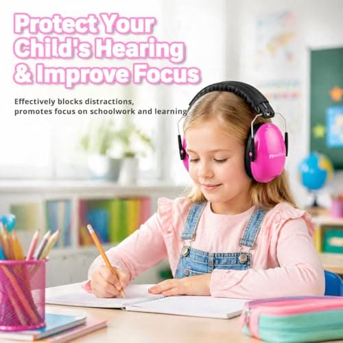 MelonArt 3 Pack Kids Ear Protection Earmuffs, 27dB Noise Cancelling Headphones Hearing Protection for Kids Children Autism — view 2